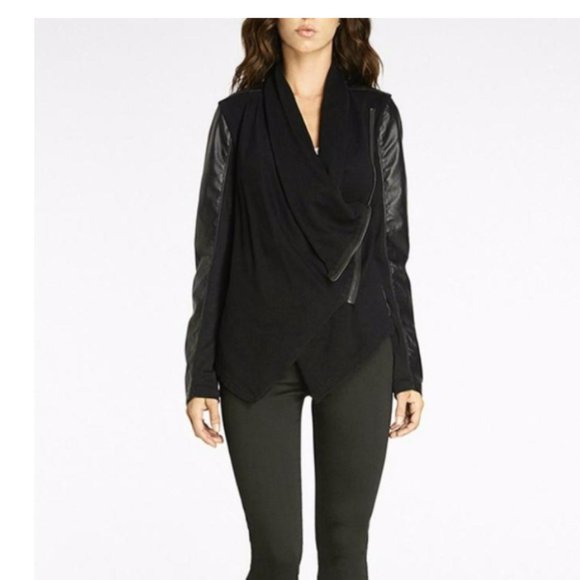 Vegan Leather Blank NYC DRAPED LEATHER JACKET - Picture 8 of 10